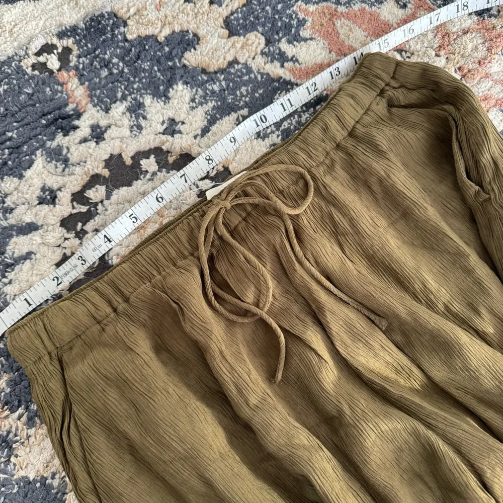 Abercrombie & Fitch Olive Wide-Leg Drawstring Pants - Picture 8 of 9